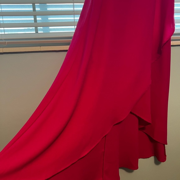 Lulu’s Sweet Surprise Bright Pink High-Low Maxi Dress, Size S - Picture 6 of 6
